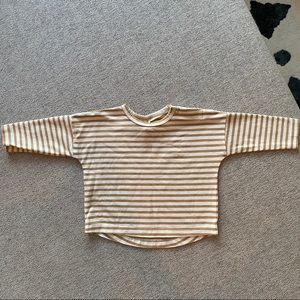 Quincy Mae Longsleeve Baby Tee | Honey Stripe